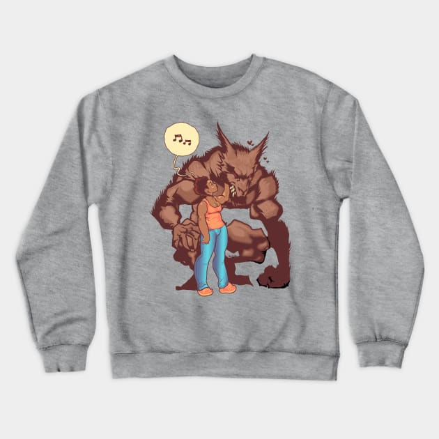 Soothing the Savage Beast Crewneck Sweatshirt by Samax